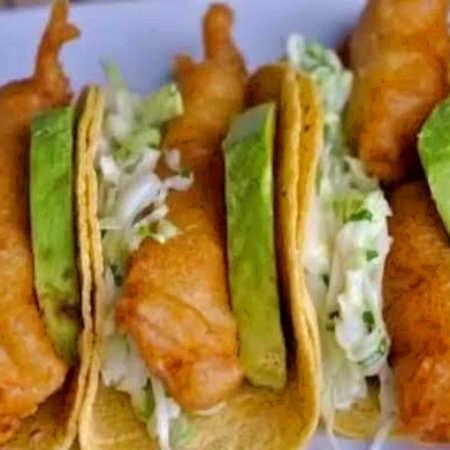 3 Tacos de Pescado Capeados