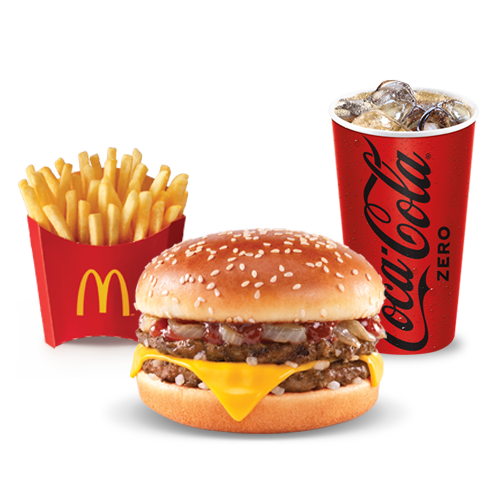 McTrío Mediano Hamburguesa BBQ Cheddar