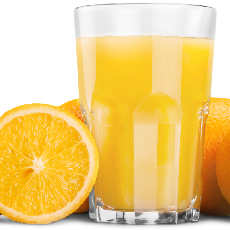 Suco Natural de Laranja 500ml, Feito da Fruta Fresca, Saboroso e Refrescante para Acompanhar o Seu Burguer com Muito Mais Leveza.