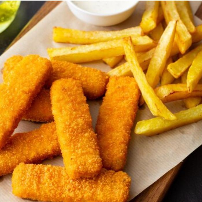 Dedos de Pescado, Papas y Soda