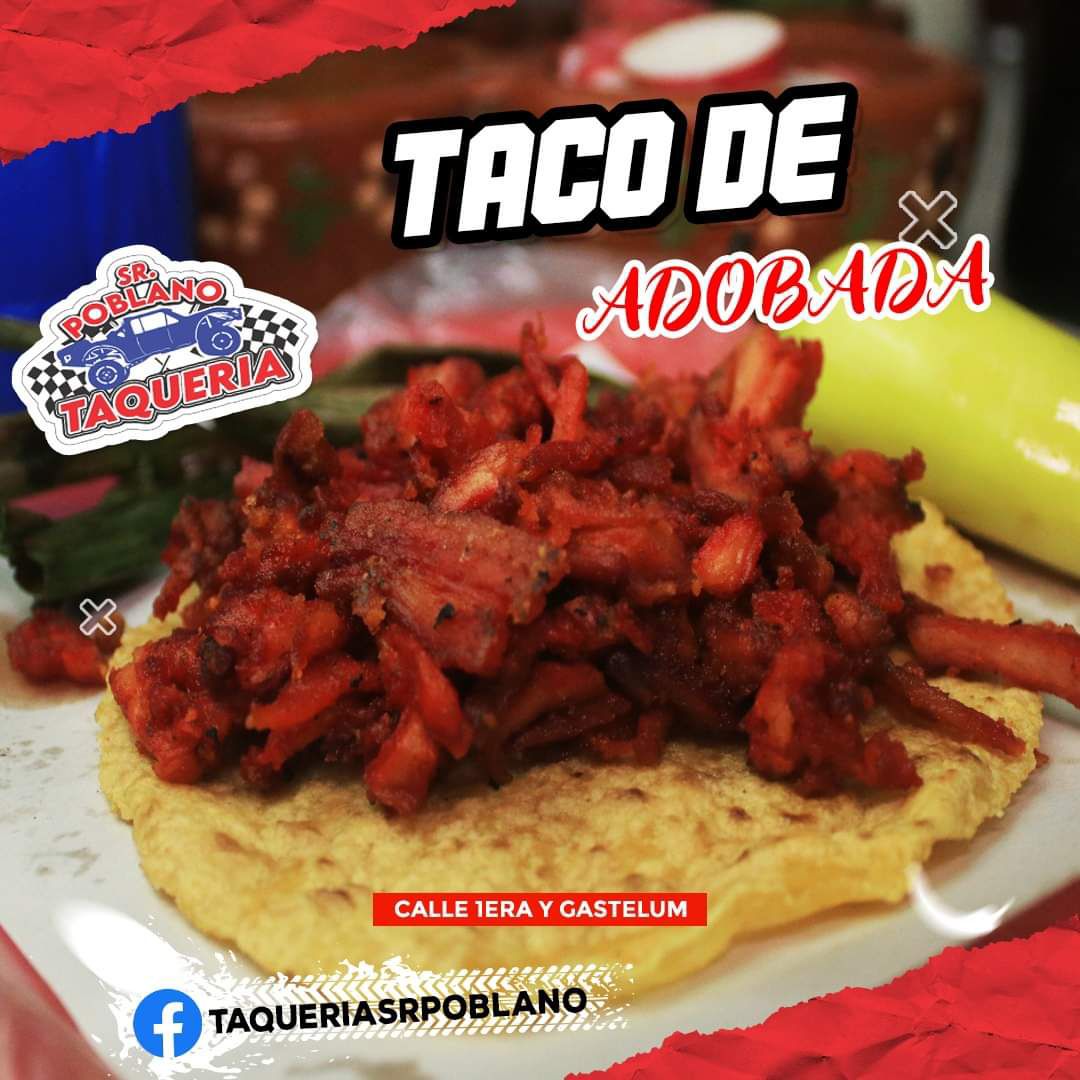 4 Tacos de Adobada + 1 Agua sabor horchata