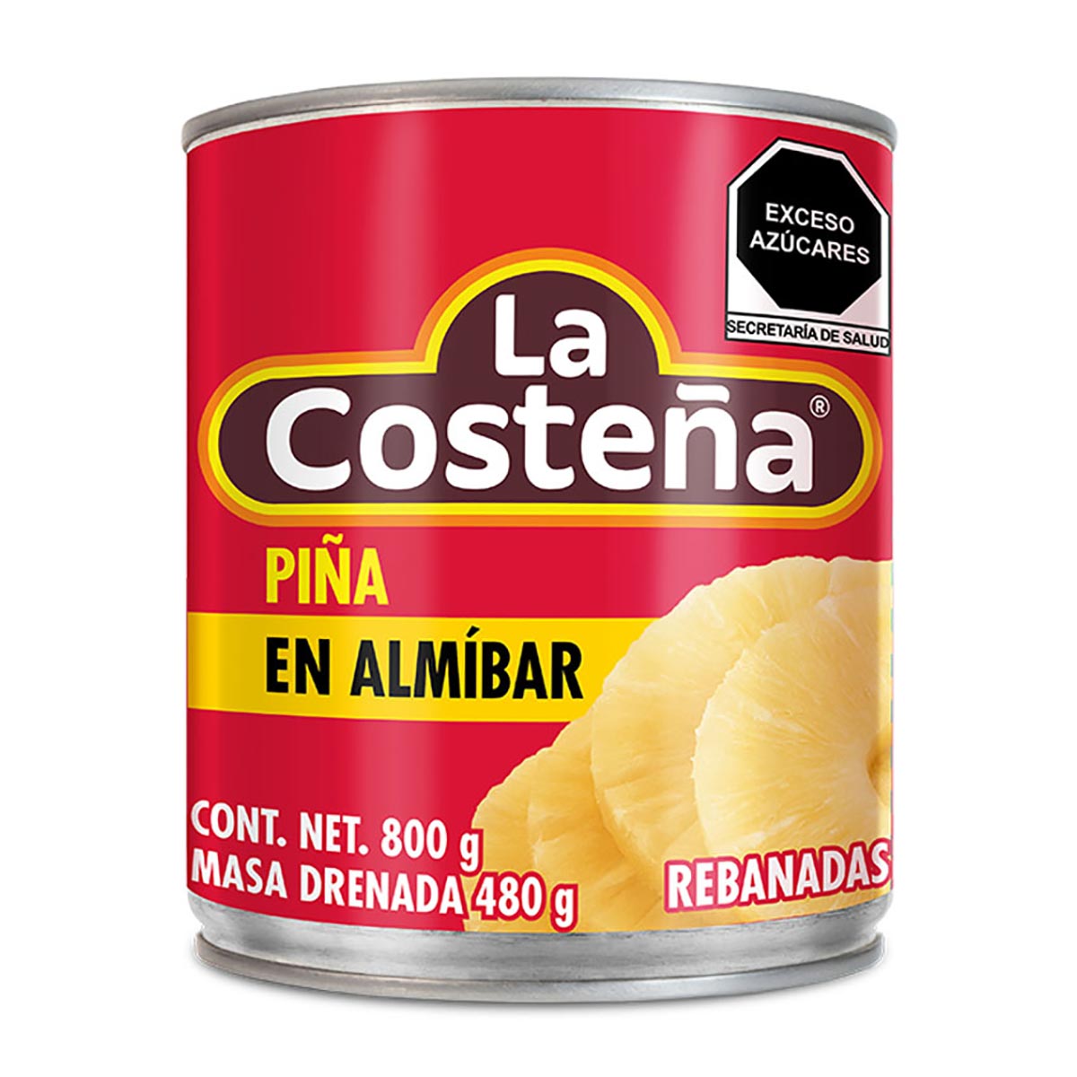 Piña En Almibar Rebanadas La Costeña 800g