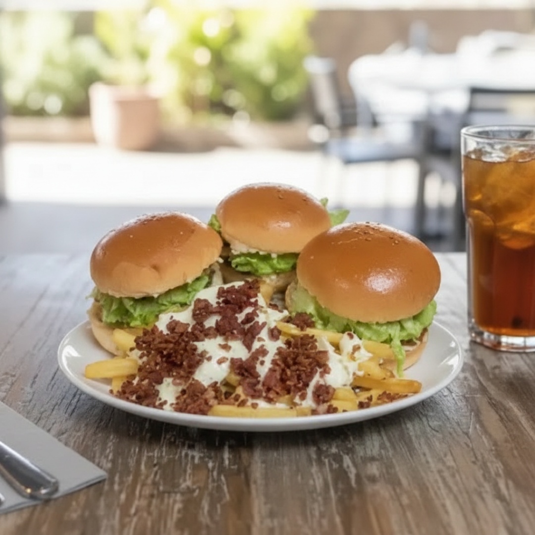 3 CATUPIRY BURGUER(2 CARNE COM 2 CAMADAS DE CATUPIRY ORIGINAL 1 BATATA CATUPIRY E BACON 1 COCA 1 LITRO