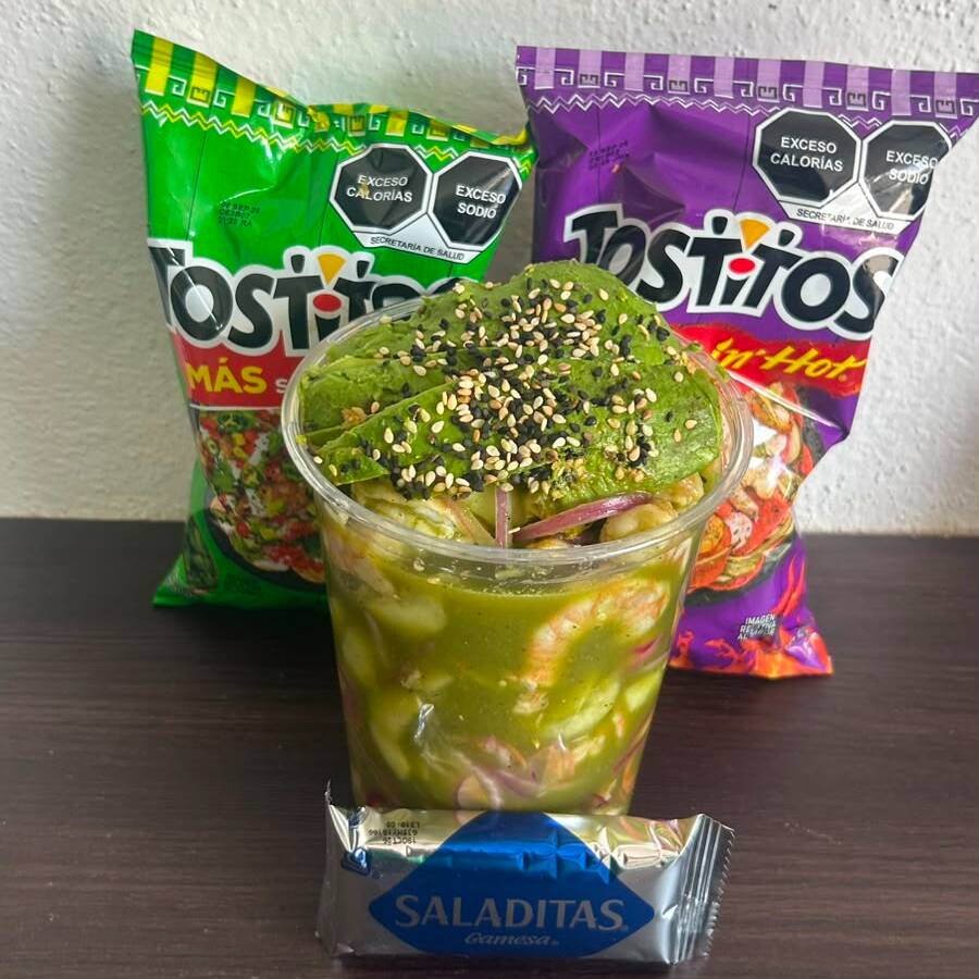 1 litro de aguachile en salsa verde