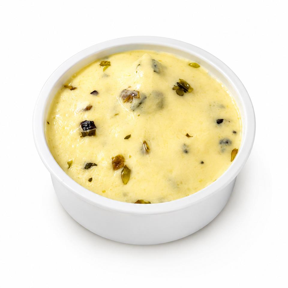 Molho leve e cremoso à base de iogurte, mostarda e azeite de oliva. 30g