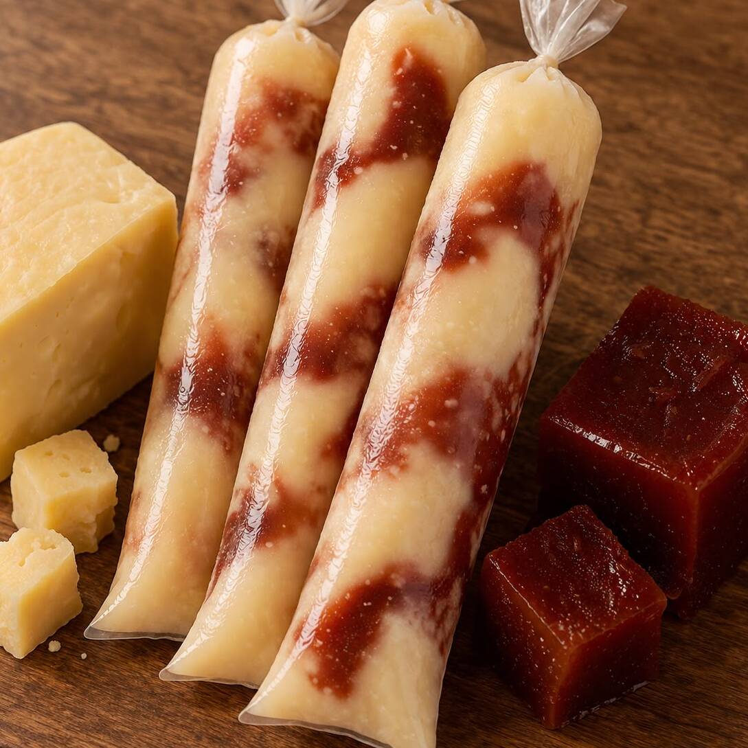 Nosso novo Geladin de Romeu e Julieta , sabor queijo com goiabada , queijo fresco e tradicional e a nossa famosa goiabada .