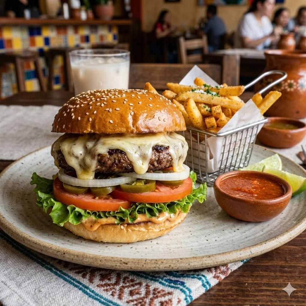 Hamburguesa Loca con Papas