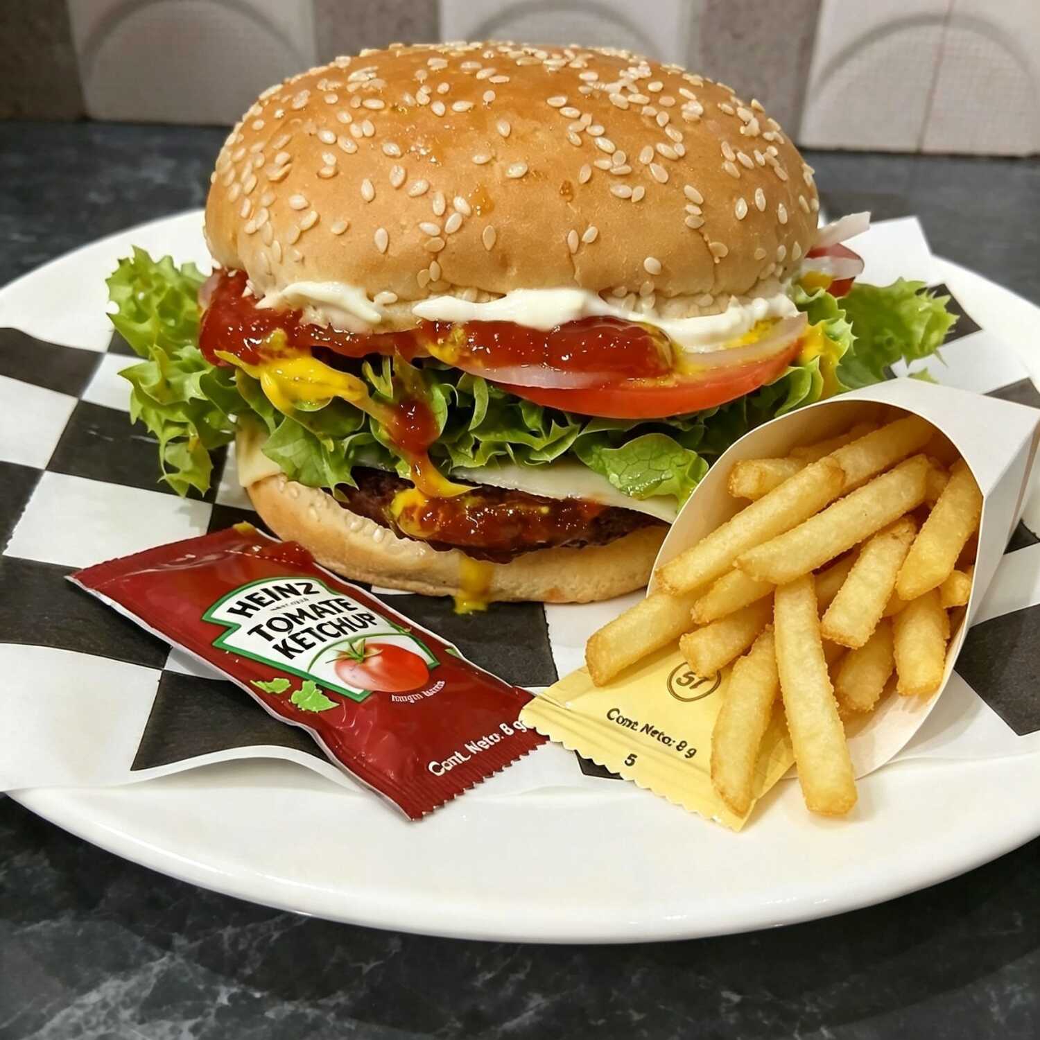 Combo Burger Clásica de la Casa con Papas