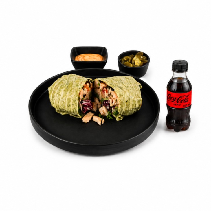 Combo Wrap Especia + Coca Sin Azucar