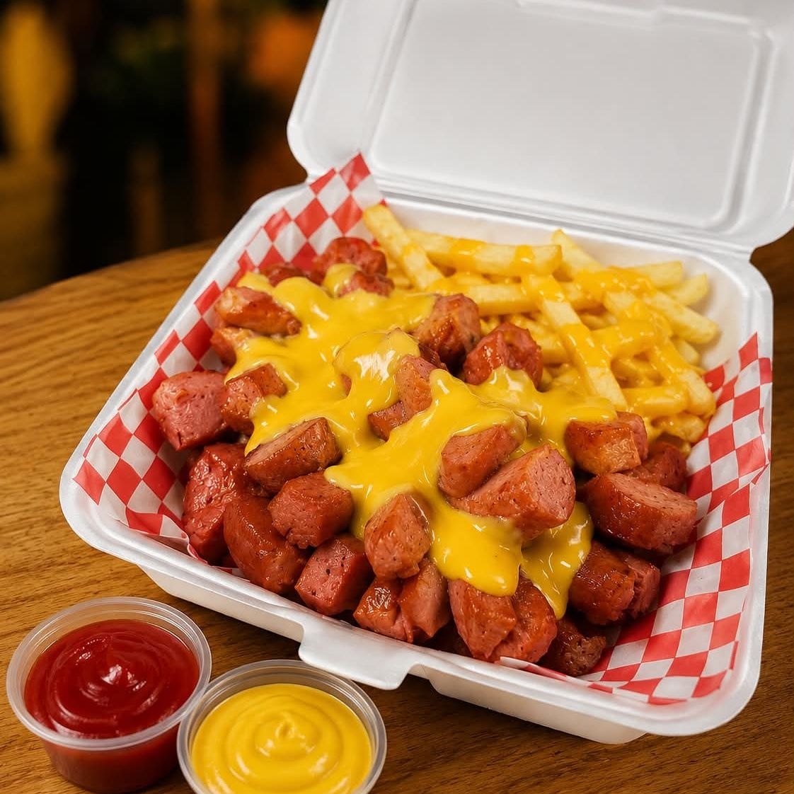 Salchipulpos con Papas