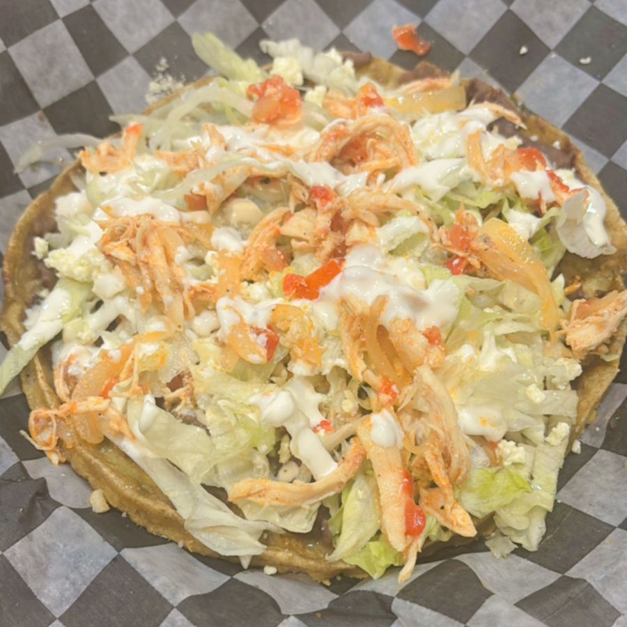 Sope de chicharrón prensado