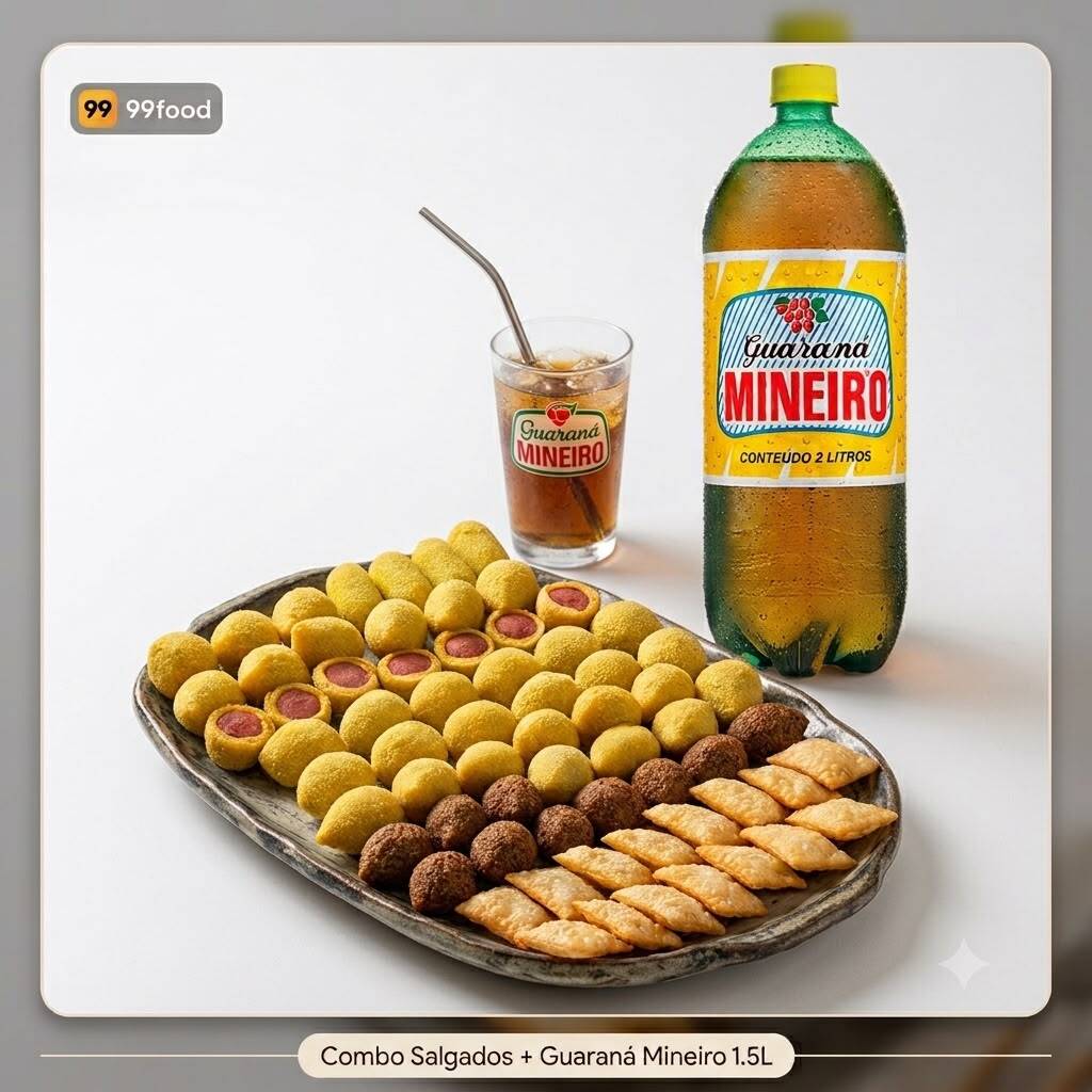 50 Salgadinhos + Mineiro 1.5L
