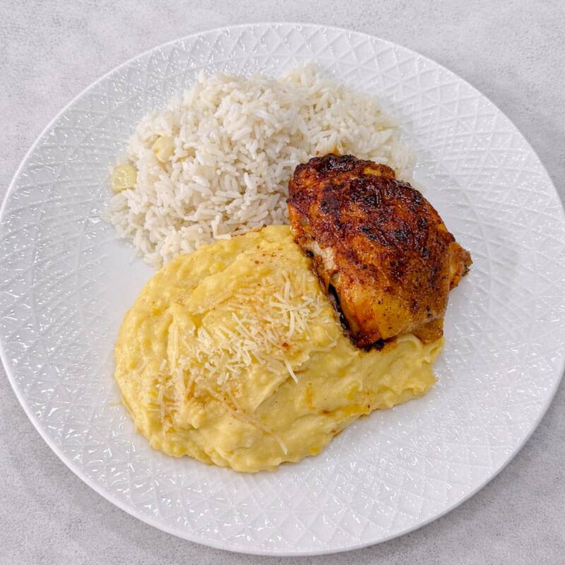 Puré Casero con Pollo al Horno