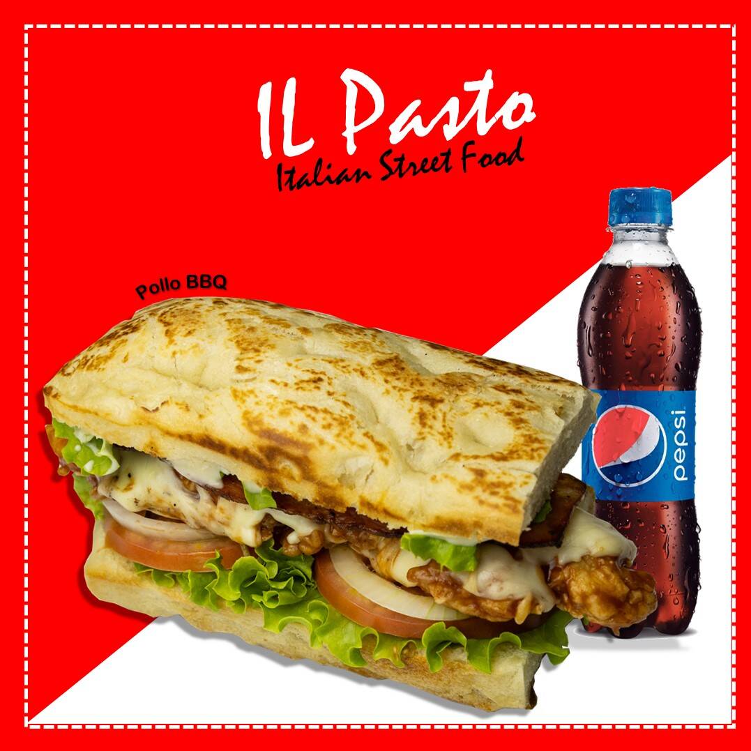 Combo Panini Pollo BBQ + Gaseosa 250 ml