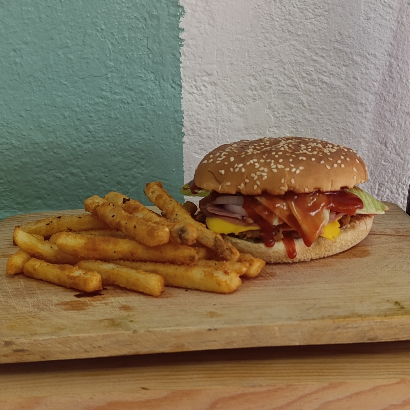 Hamburguesa Con Papas