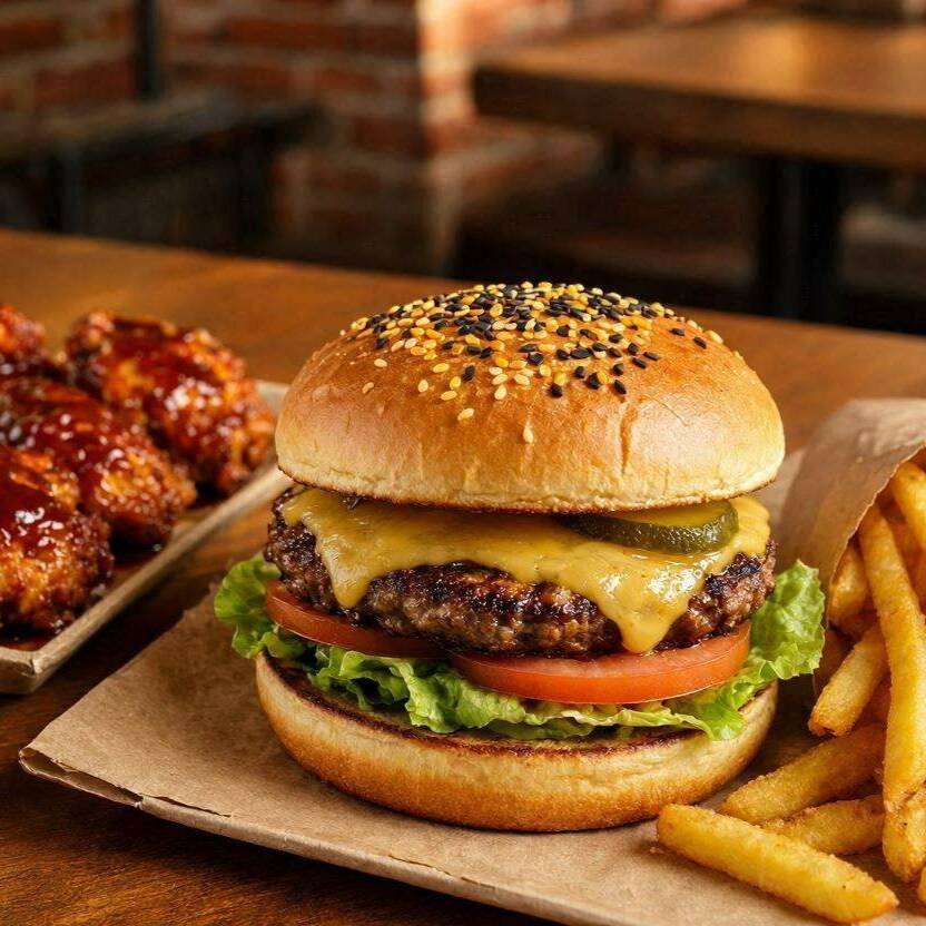 hamburguesa papas y boneless
