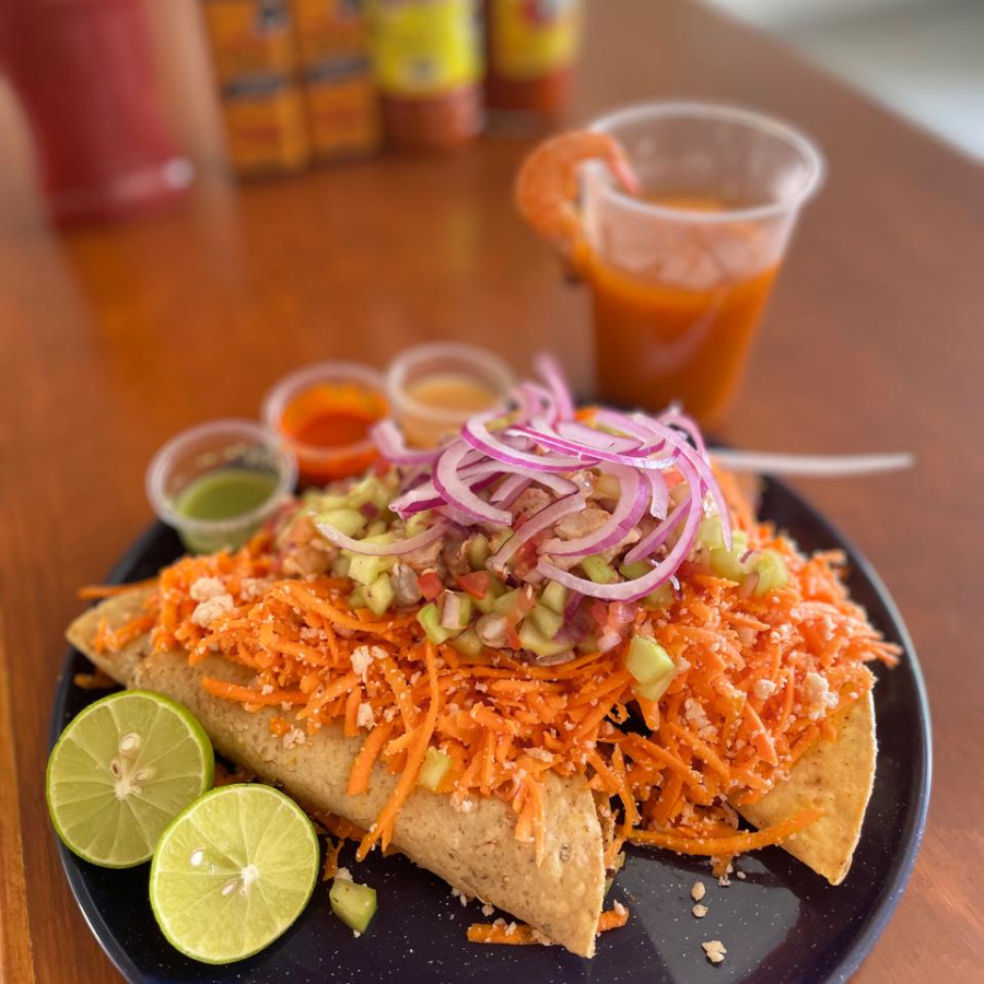 TACO CEVICHE MIXTO CAMARON Y PESCADO