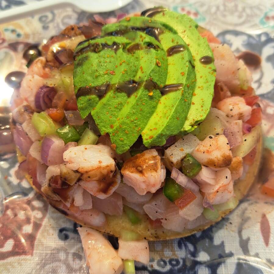 TOSTADA CEVICHE DE CAMARON