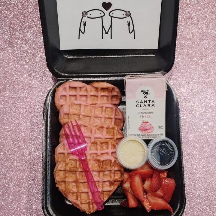 Waffles de corazón ❤️