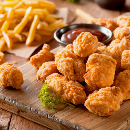 PALOMITAS DE POLLO C / Papas Fritas