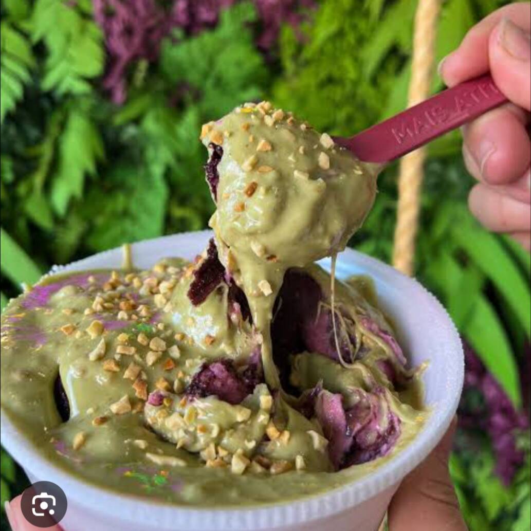 Contém Açaí,Creme de Pistache,Granulado de Amendoim,Leite condensado e Leite em Pó . imagem Ilustrativa