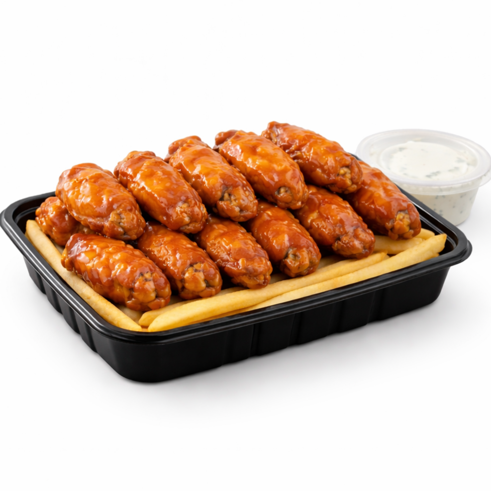 Combo Alitas Crocantes en Salsa X 12 + Papas