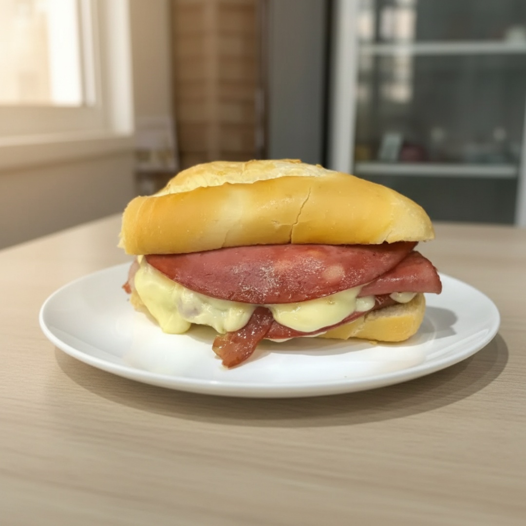 O Sanduíche Paulista é um verdadeiro deleite para os amantes de sanduíches! Composto por oito generosas fatias de mortadela defumada, cuidadosamente empilhadas para criar uma experiência culinária robusta e rica em sabor. Para complementar, três deliciosas fatias de queijo mussarela derretido são adicionadas, conferindo cremosidade e um toque extra de requinte ao prato. Este suculento sanduíche é uma homenagem ao sabor que transcende a tradição paulista. Ideal para quem busca uma refeição saborosa e satisfatória.