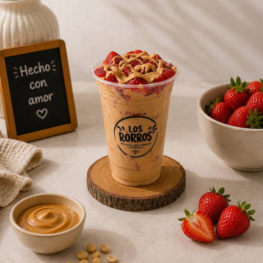 FRESAS CON CREMA DE CACAHUATE