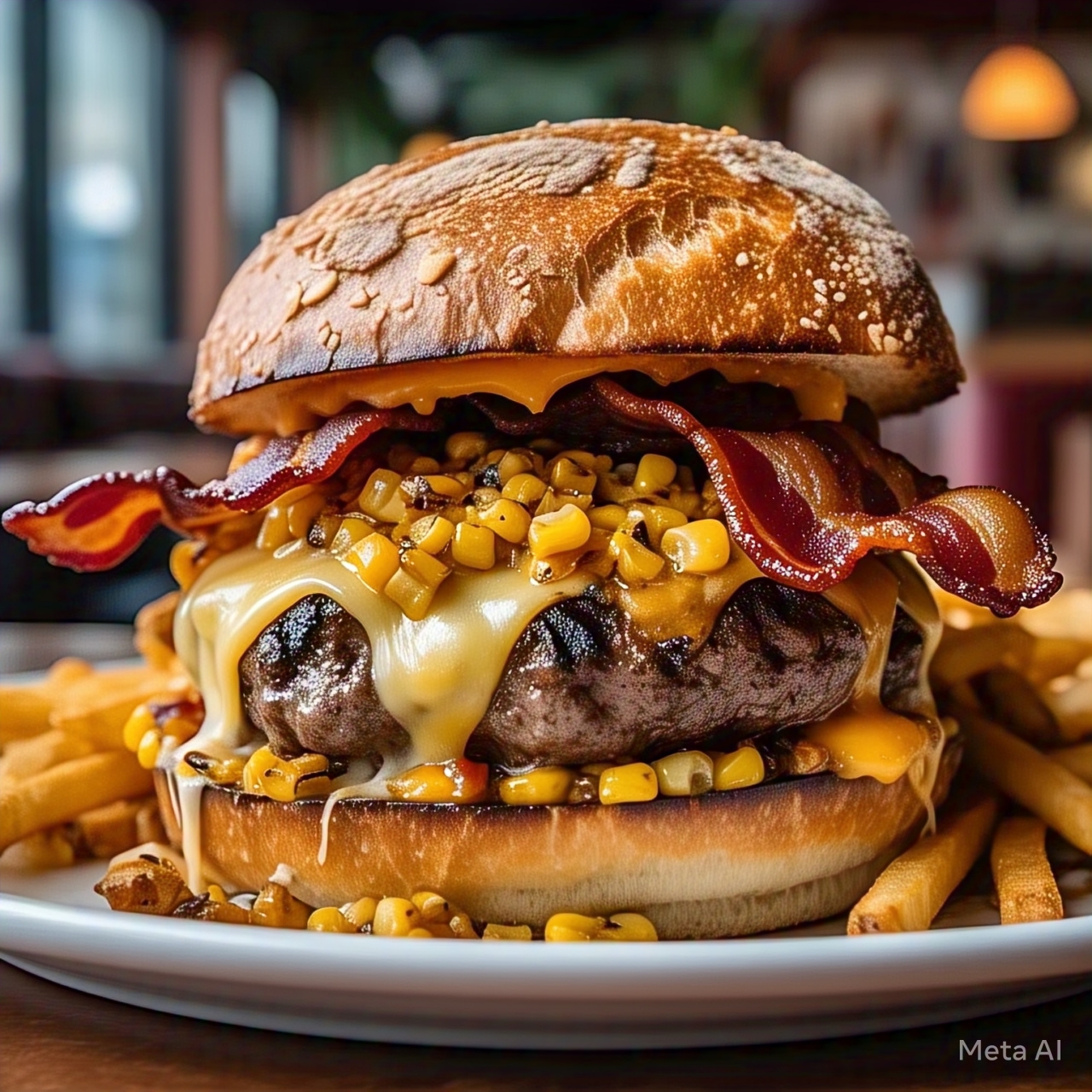 Hamburguesa ranchera en combo