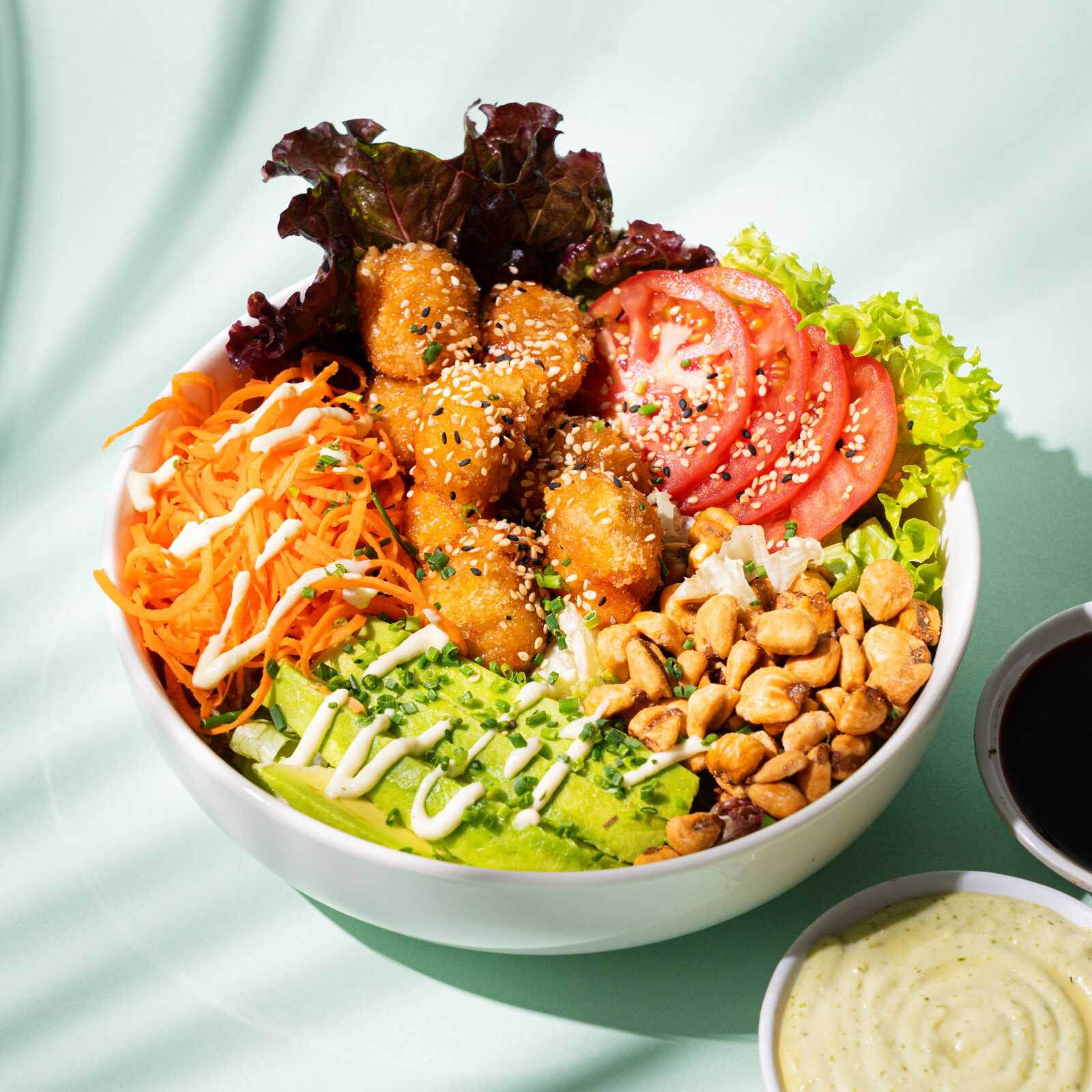 Bowl Ensalada Pollo Agridulce