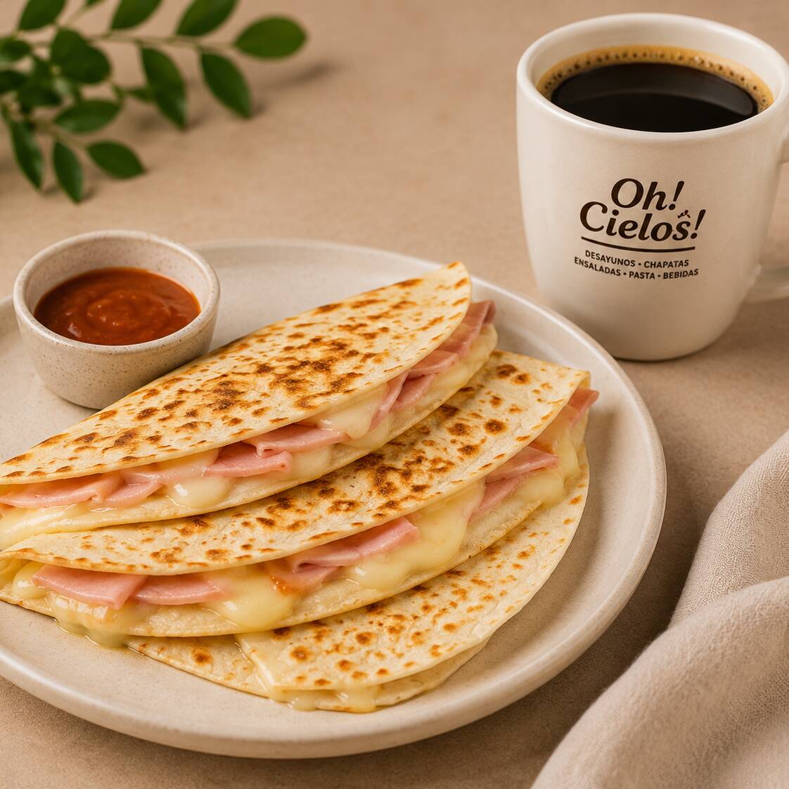 Combo Quesadillas con Café Oh! Cielos!