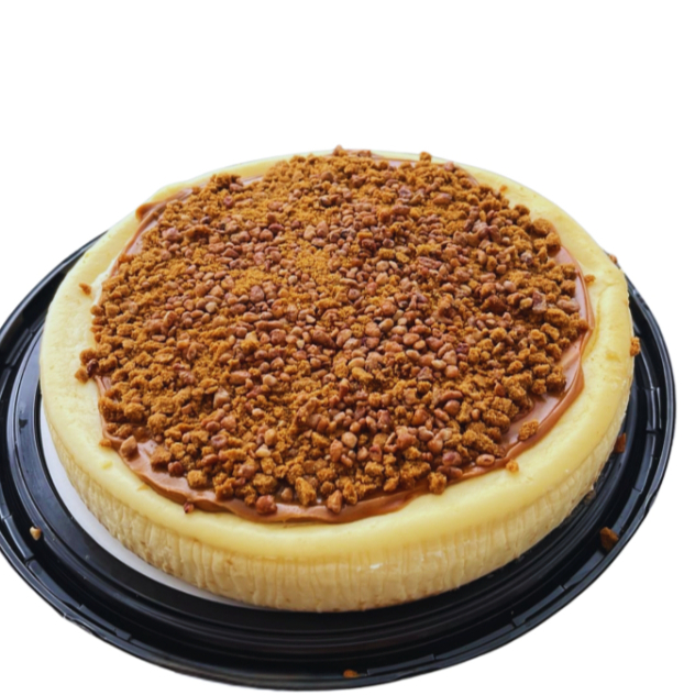 Rebanada de cheesecake de galleta lotus biscoff