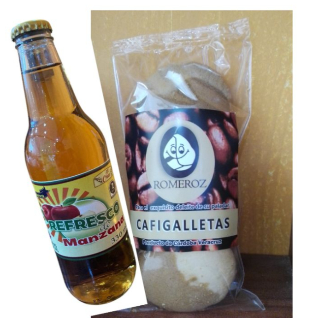Cafigalletas + Refresco de Manzana