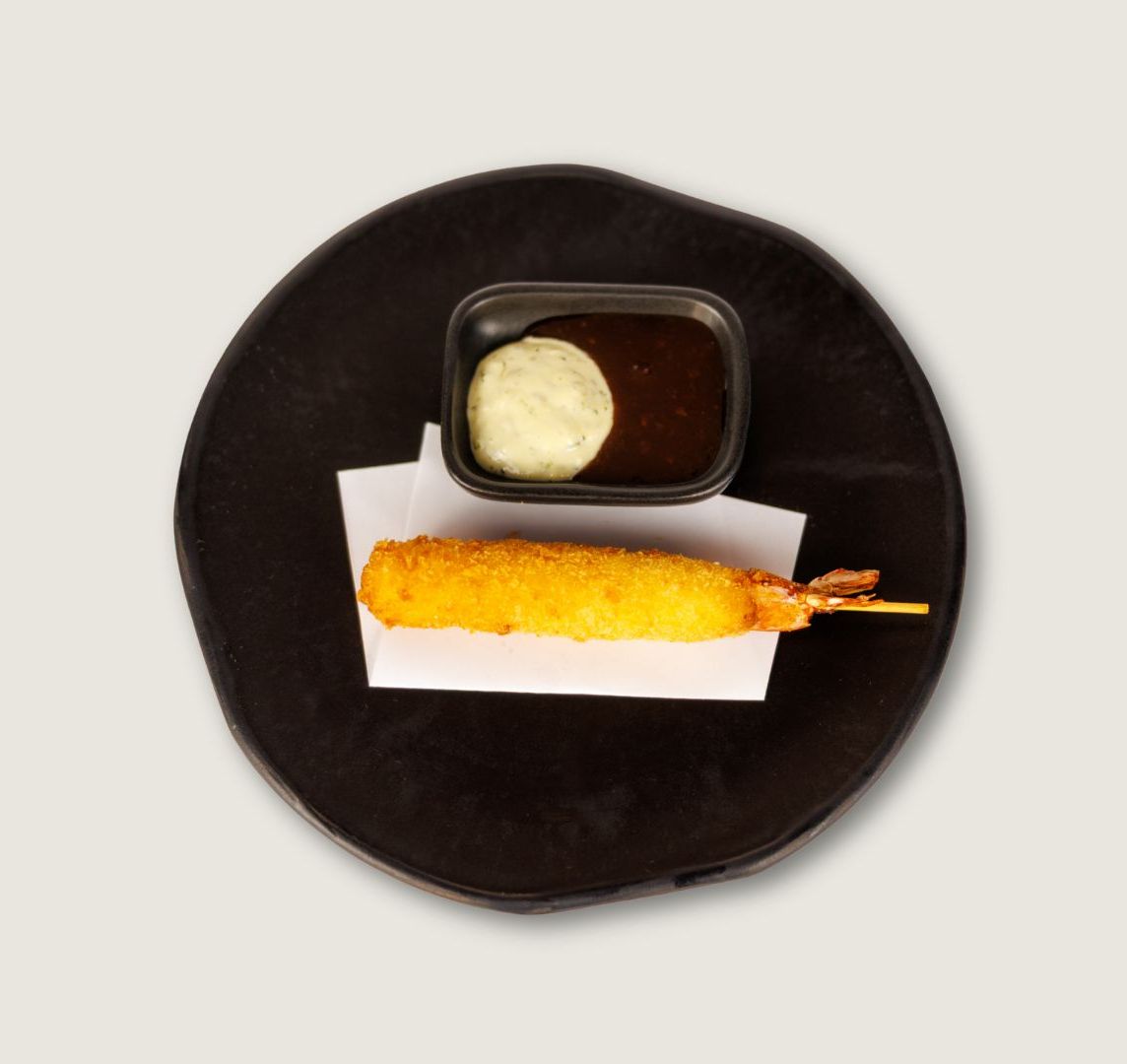 Kushiage de Camarón con Queso