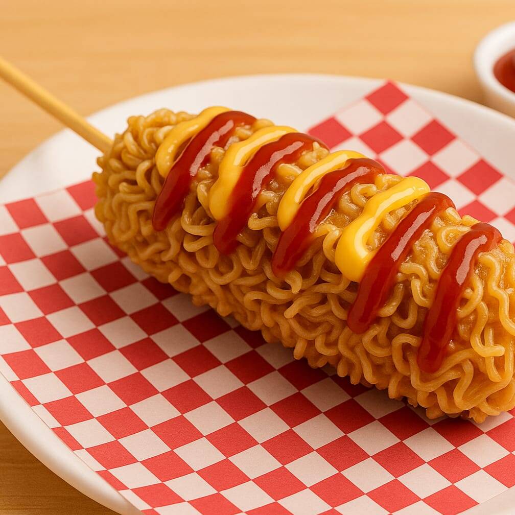 Banderilla Coreana Con Ramen