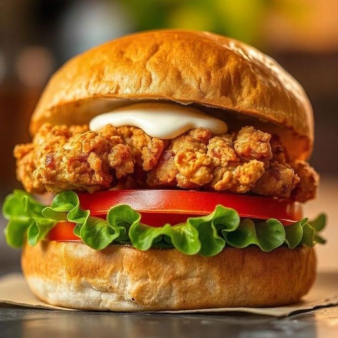 Crispy Burger C/Papas Fritas