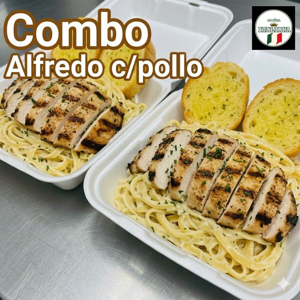 Combo Alfredo con Pollo