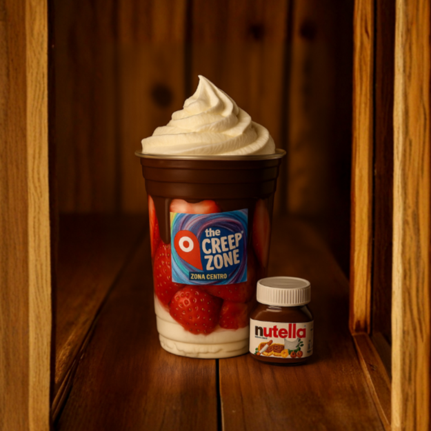 Fresas con crema y Nutella