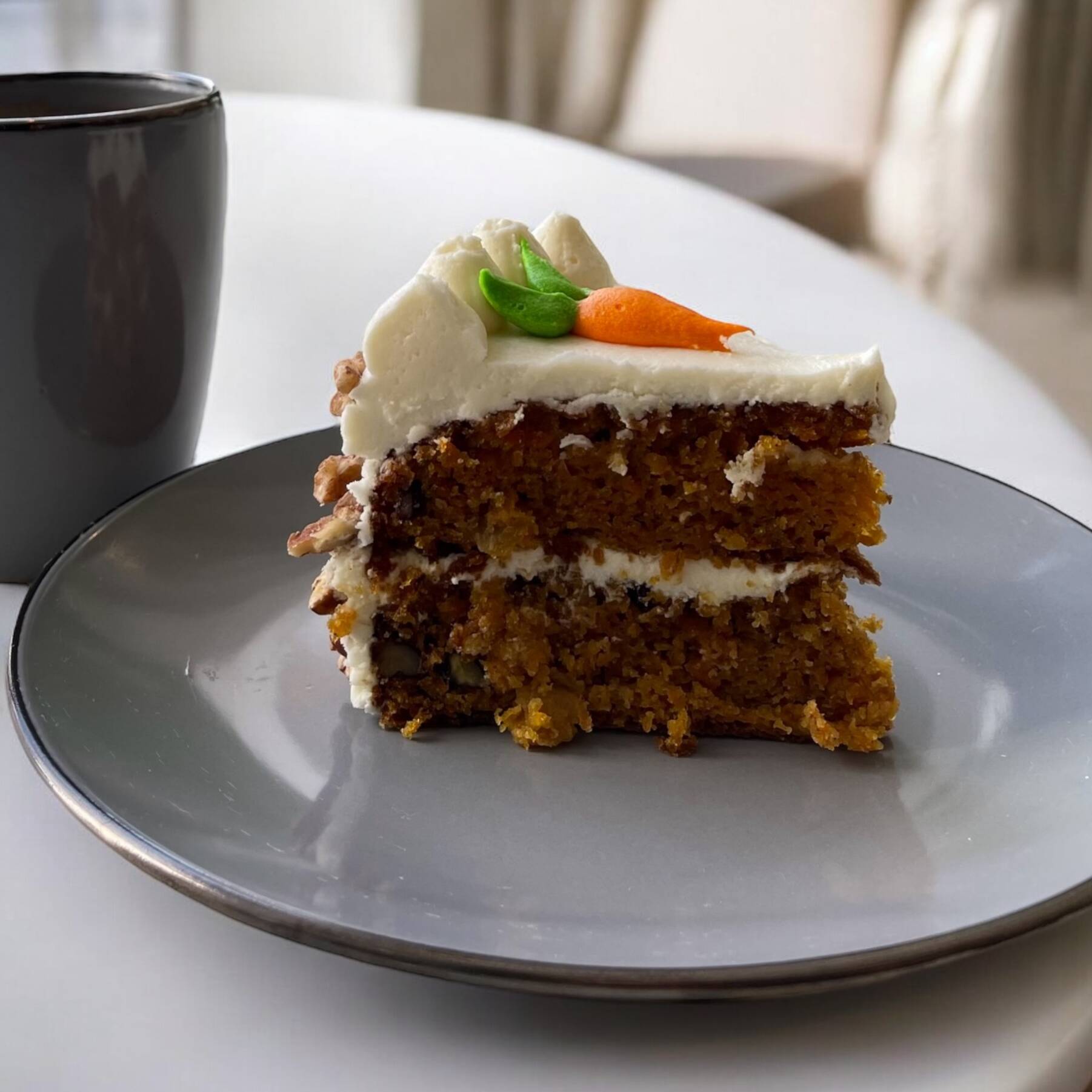 Rebanada de Pastel de Zanahoria
