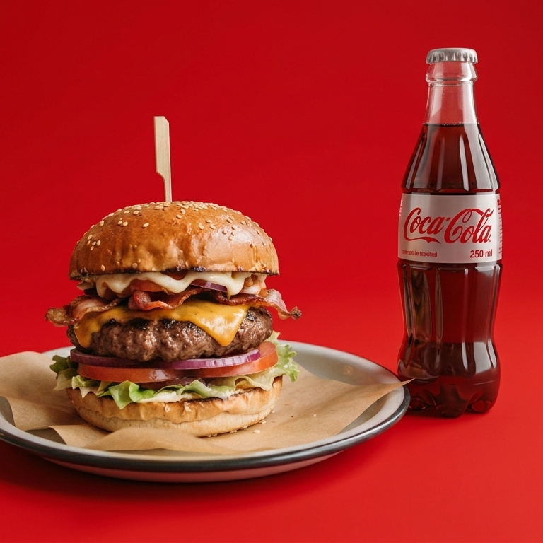 Combo Hamburguesa+ Coca-Cola 250 mo