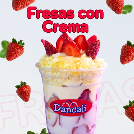 fresas con crema