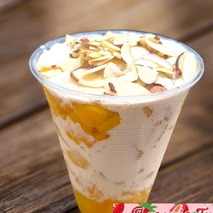duraznos en almíbar con crema y nuez 16 onzas