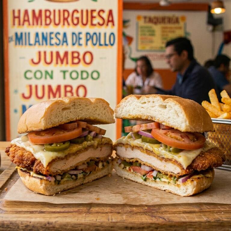 Hamburguesa Crispy Chicken Burguer con Papas