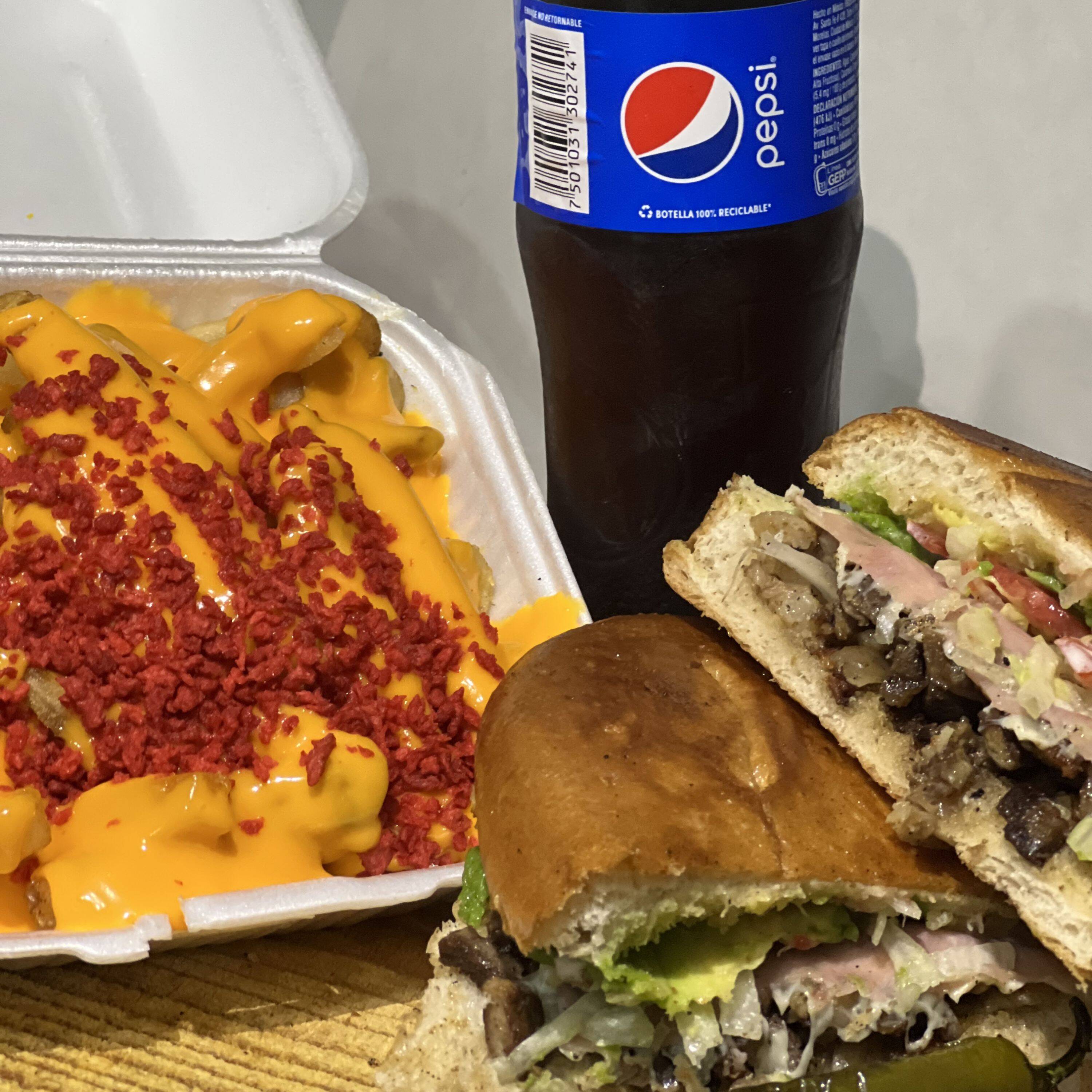 Combo torta de carne asada