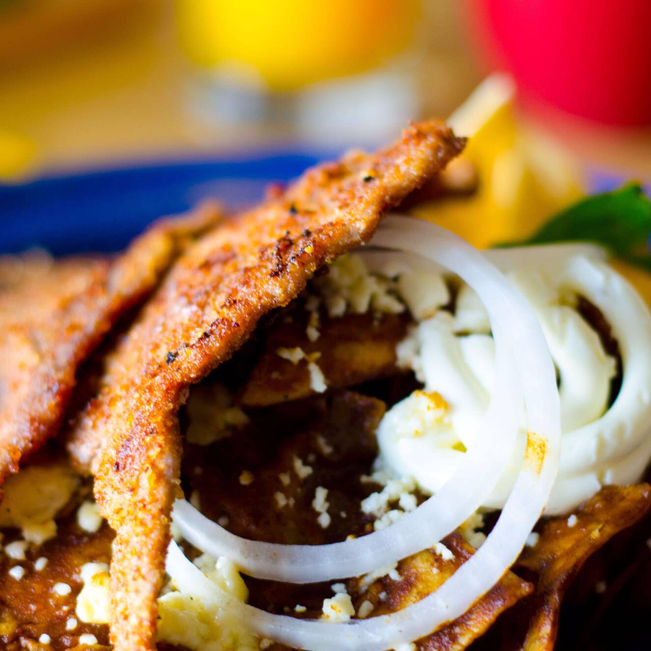 Orden de Chilaquiles Milanesa con de Res
