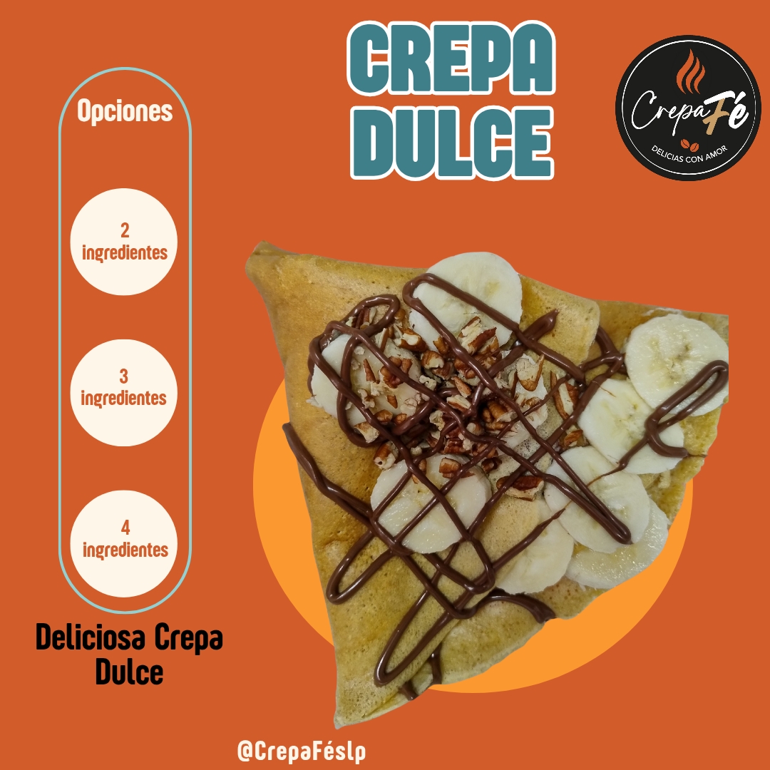 Crepa Dulce 3 Ingredientes
