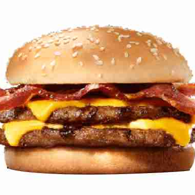 Pão, 2 Carnes de Hamburguer (56g), 2 Queijos, Bacon, Maionese Caseira