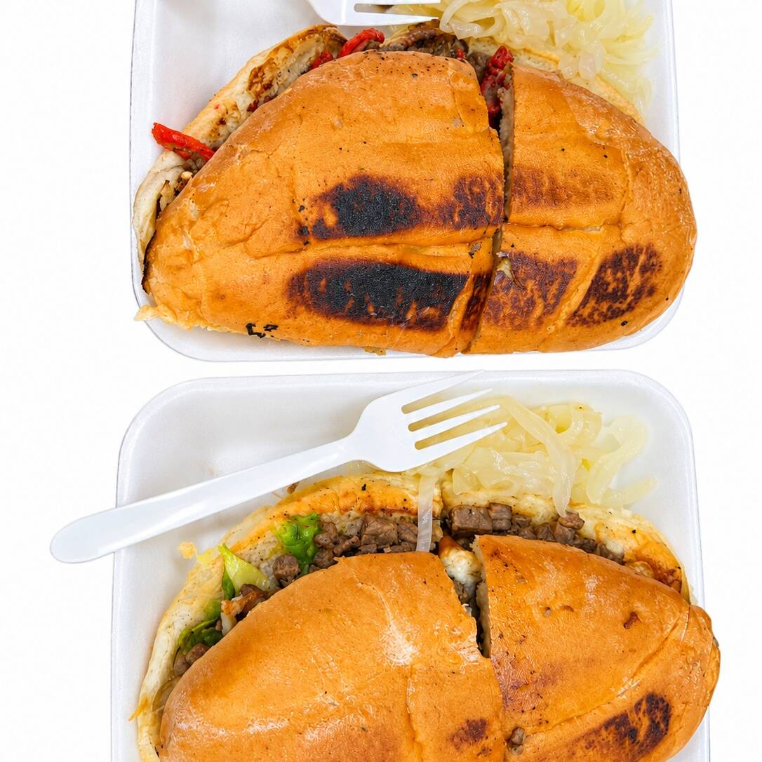 2 TORTAS MIXTAS ( CARNE ASADA+ TROMPO)