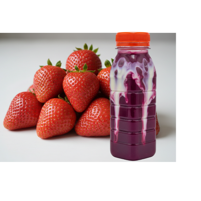 Creme de Açaí + Morango + Leite Condensado + Leite em Pó + Canudinho