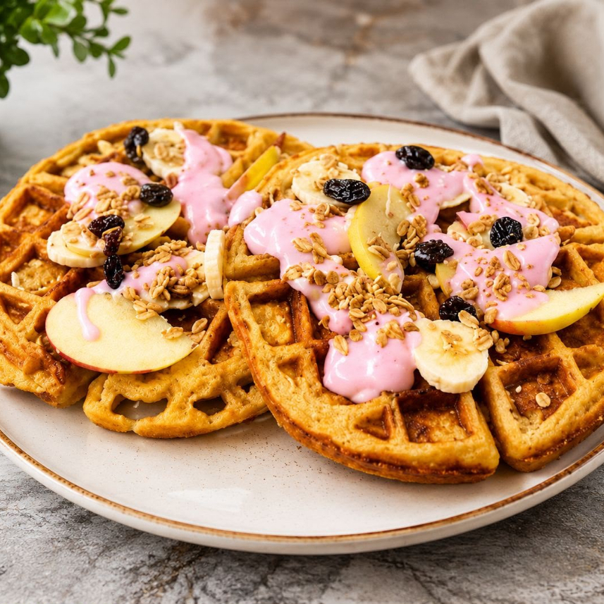 Waffles con Bebida (imagen Ilustrativa)